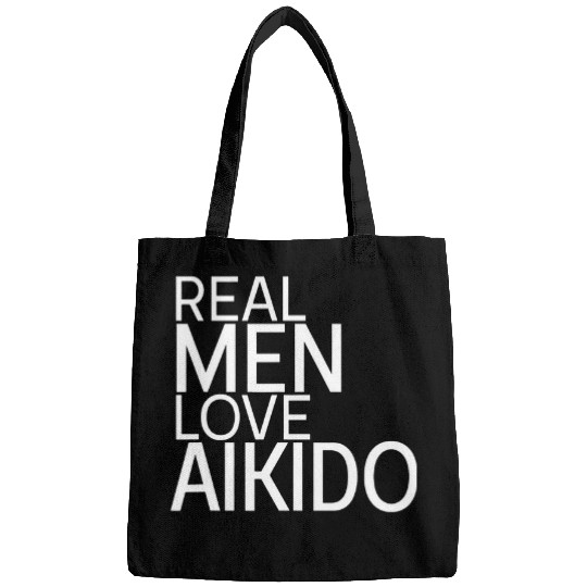 Discover Real Men Love Aikido Japanese Martial Arts 2 Bags