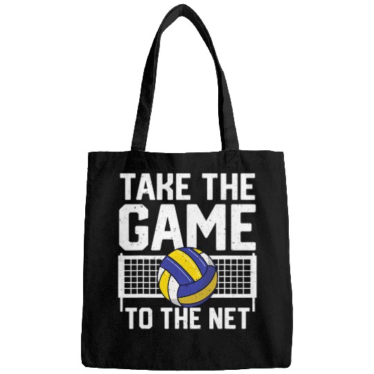 Discover Take The Game To The Net Funny Volleyball Player Setter Bags