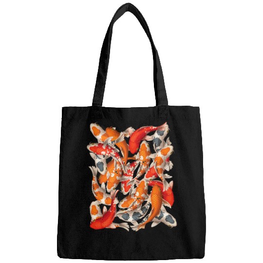 Japanese Asian Koi Fish Carp Nishikigoi Fish Art Bags