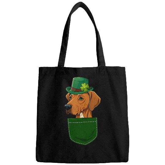 Rhodesian Ridgeback St Patricks Day Dog Lover Pocket Bags