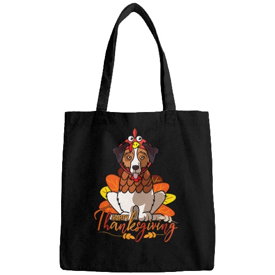 Discover Happy Thanksgiving Australian Shepherd Aussie Dog Dog Bags