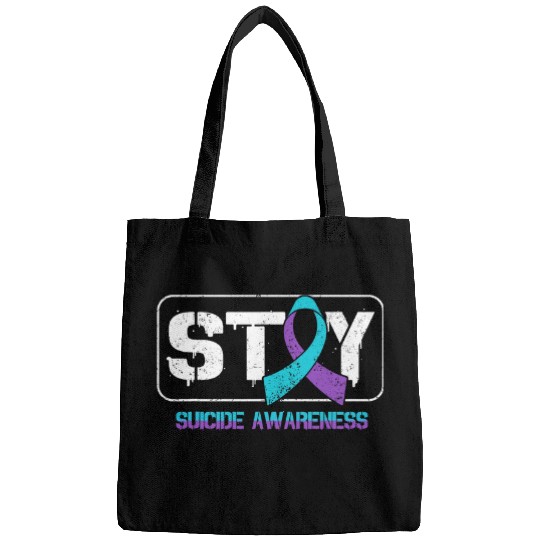 STAY Teal Purple Ribbon suicides Prevention Awareness Bags