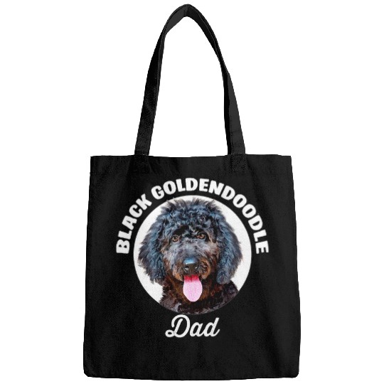 Dog Goldendoodle Black Goldendoodle Dog Dad T-Shirt Bags