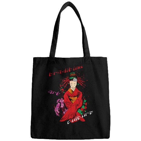 Japanese Geisha Kawaii Girl Kimono Samurai 1 Bags