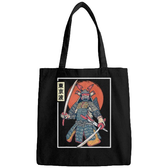 Japanese Samurai Warrior Japan Sun Flag Aesthetic Japan Art Bags