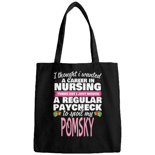 Pomsky nurses Dog Love Bags