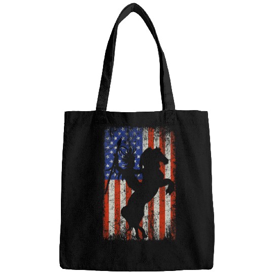 US Flag Indigenous Indian Horse Rider Native American Bags