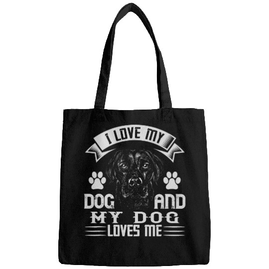 Labrador Lab Dog I love my dog Labrador retriever design Bags