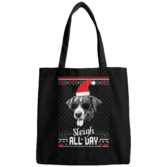 Sleigh all Day Funny Entlebucher Mountain Dog Christmas Bags