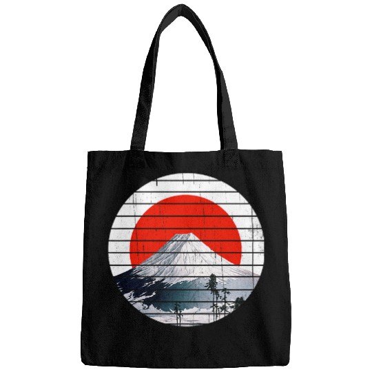 Japan Japanese Art Flag Mount Fuji Tokyo Bags