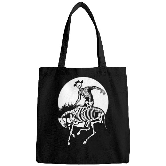 Jumping cowboy Deads Horse Skeletons Hallowee Art Bags