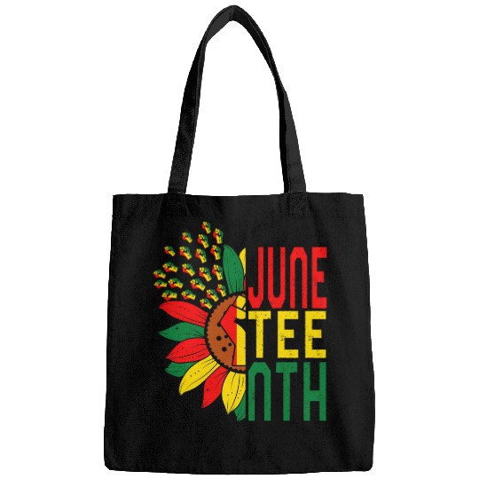 Juneteenth Fist Sunflower Black History African American Fre Bags