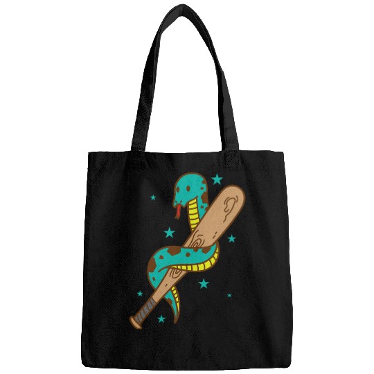 Snake playing Baseball Reptile Animal Zoo Bags