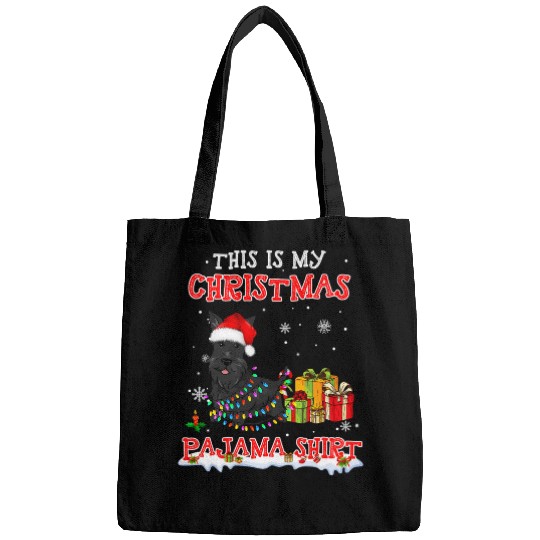 Discover Dog Scottish Terrier Cute Scottish Terrier On Snow Christmas Pajama Bags