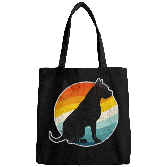 pit bull terrier dog mor dad dog Bags