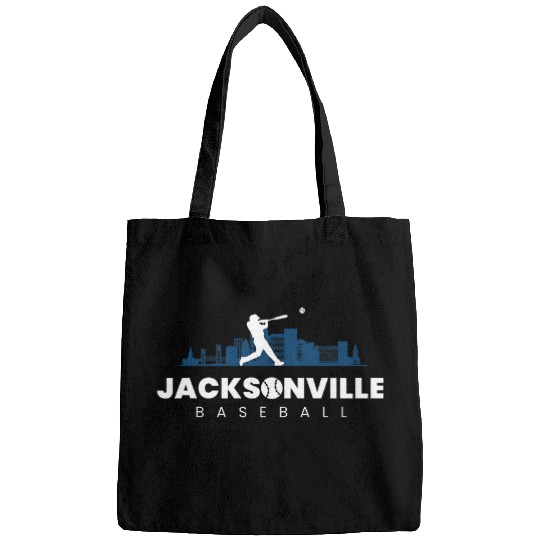 Jacksonville Baseball vintages Minimal Retro Baseball Lover Bags