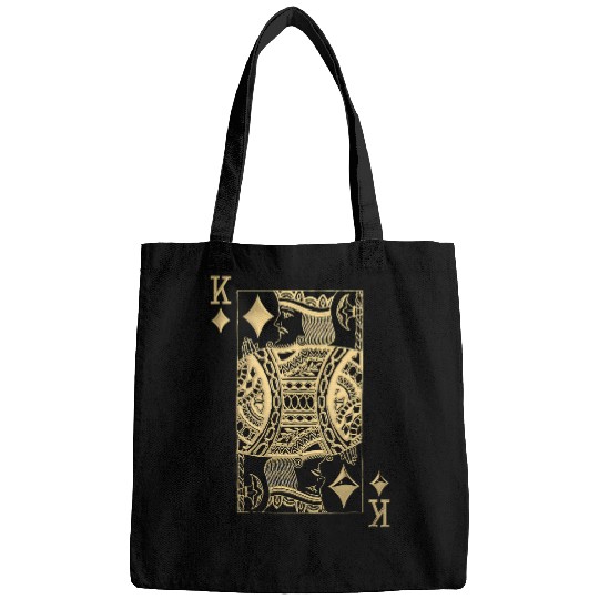 Playing Cards Royal Flush King of Diamonds in Gold Bags