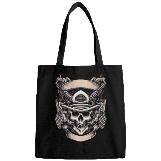 Skull Motorcycle Biker Cowboy Hat Bags
