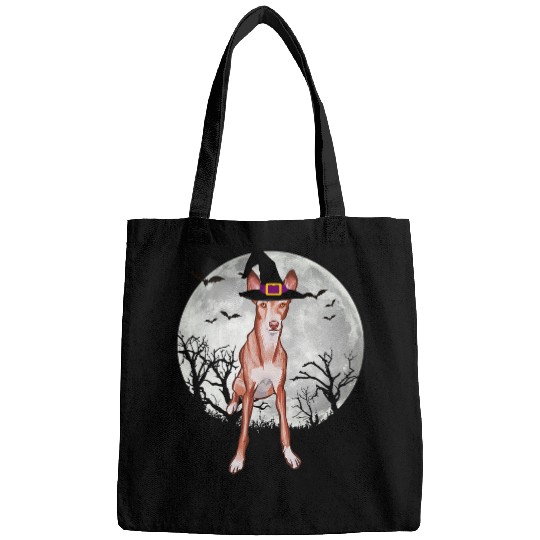 Discover Scary Ibizan Hound Dog Witch Hat Halloween Bags