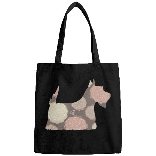 Dog Scottish Terrier Floral Scottish Terrier Scottie Dog Lover Bags