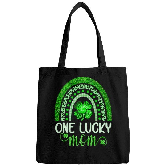 One Lucky Mom Rainbow Leopard buffalo plaids Shamrock Girl Bags