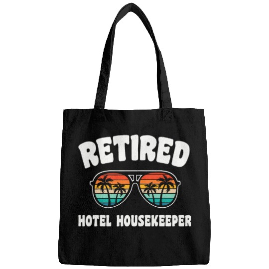 Retired Hotel Housekeeper Funny Retirement Congratulations Bags