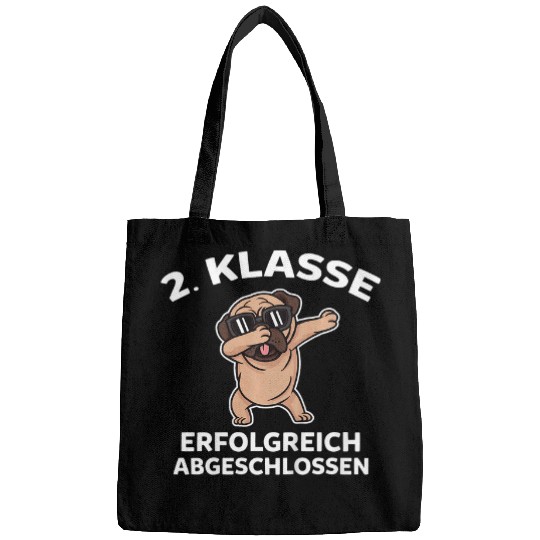 Kids 2  Class Dog Pug School Child Second Class Primary School Bags