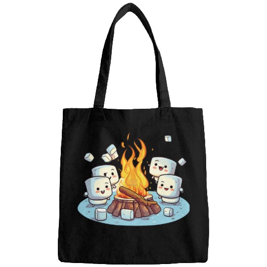 Smore Marshmallow Funny Smores Camper Camping Kawaii Bags