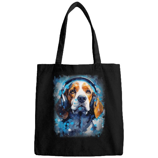 Rave EDM Beagle Dog Headphone Bags