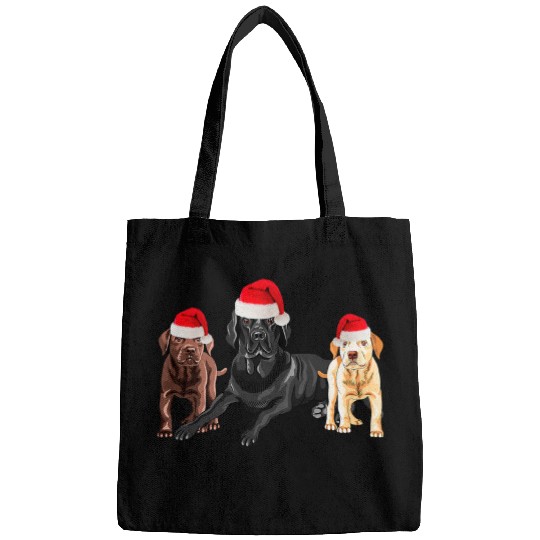 Labrador Lab Dog Labrador Christmas Santa Black Lab Chocolate Labrador Bags