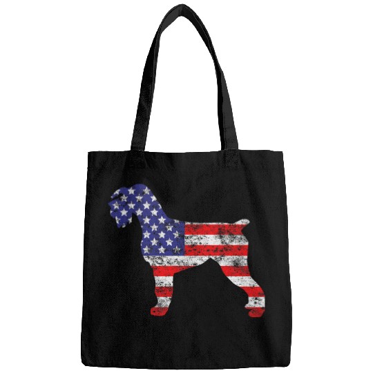 Schnauzer Dog 4th of July US American Flag Patriotic Bags