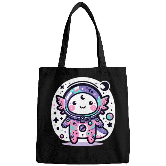 Kawaii Astro Axolotls Exploring Cosmic Galaxies 1 Bags