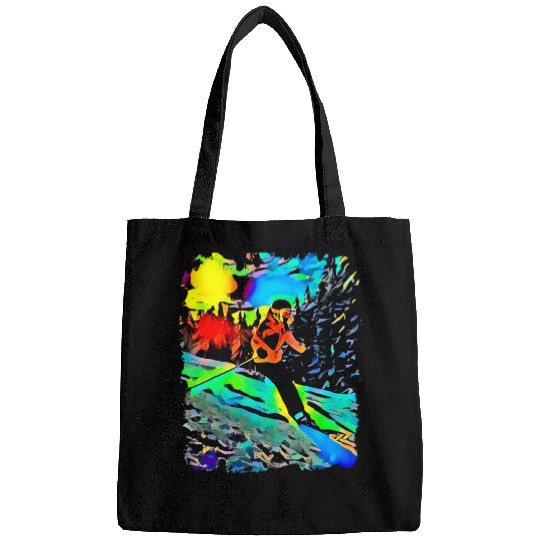 Skiing Pop Art Bags