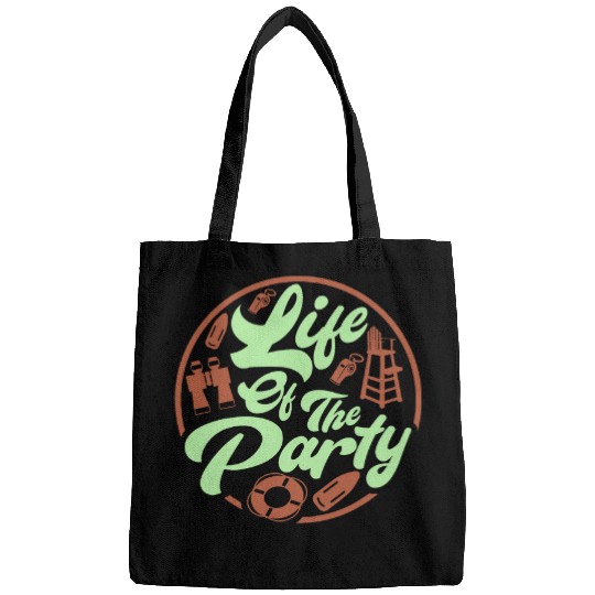 Life Of The Party Men Women Youth Lifeguard Funny Pool Bags