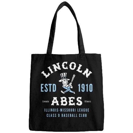 Lincoln Abes Illinois vintages Defunct Baseball Unisex Bags