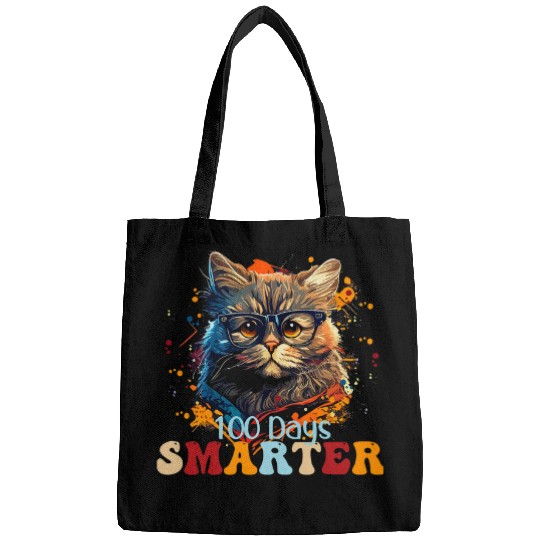 Discover 100 Days Smarter Cat 100 Days Of School Girls Student 1 Bags