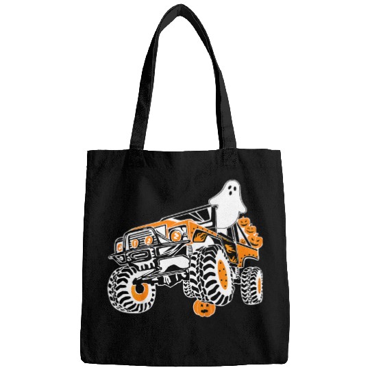 Kids Monster Truck Halloween Costume Boy Truck Pumpkin Tee Bags