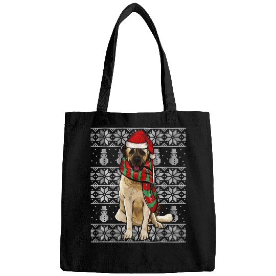 Discover Santa Hat xmass Anatolian Shepherd Dog Ugly Christmas Bags