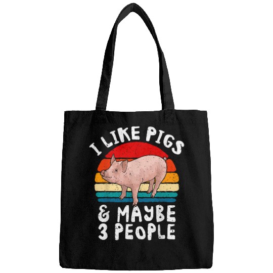 Pig Lover Funny Pig Farmer Pig Farming Funny Pet Pig Bags
