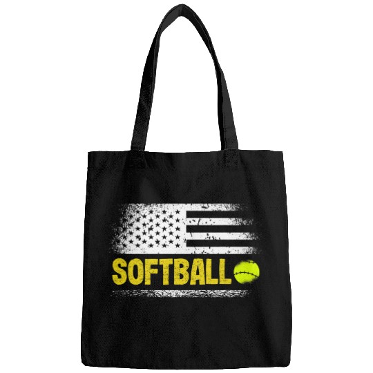 Patriotic Softball Team American Flag 1 Bags