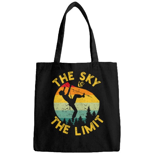 The Sky Is The Limit Retro Rock Climbing vintages Climber 2 Bags