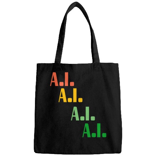 Smilemoretees Fun Colorful Artificial Intelligence AI Art Bags