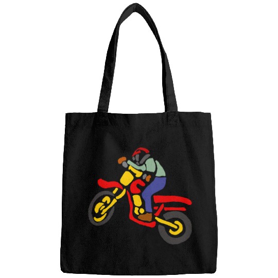 Smileteeshob Funny Bike Rider Riding Dirt Bike Motorcycle Bags