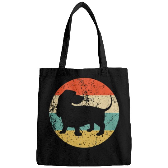 Retro Basset Hound Dog Breed Icon Bags
