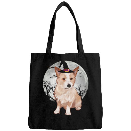 Scary Portuguese Podengo Pequeno Dog Witch Hat Halloween Bags