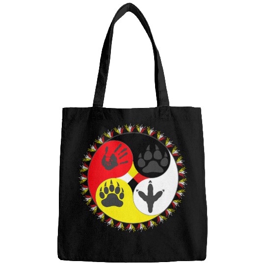 Native American medicines Wheel spiritual animals MMIW Bags