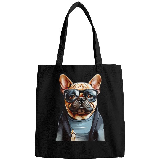 Scholarly Pup Perspective French Bulldog Bags