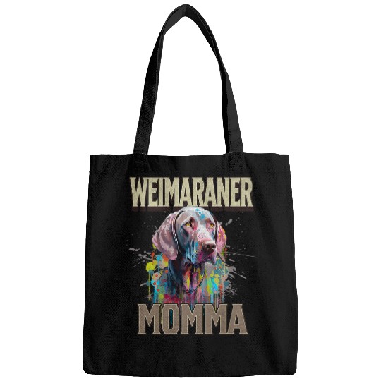 Weimaraner Momma Weimaraner Dog Puppy Lover Mothers Day Bags