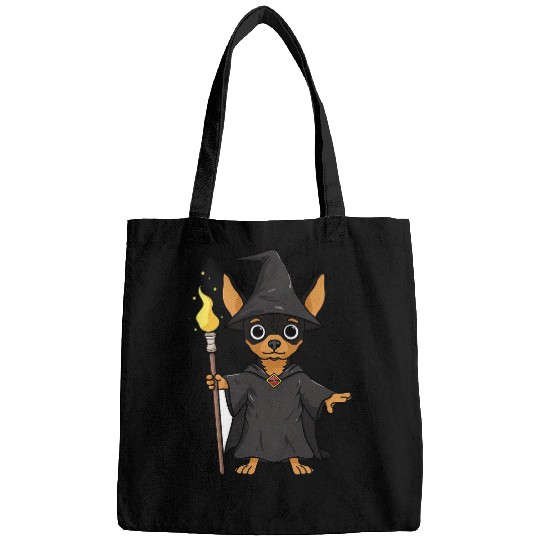 Miniature Pinscher Wizard Funny Dog Magic Bags