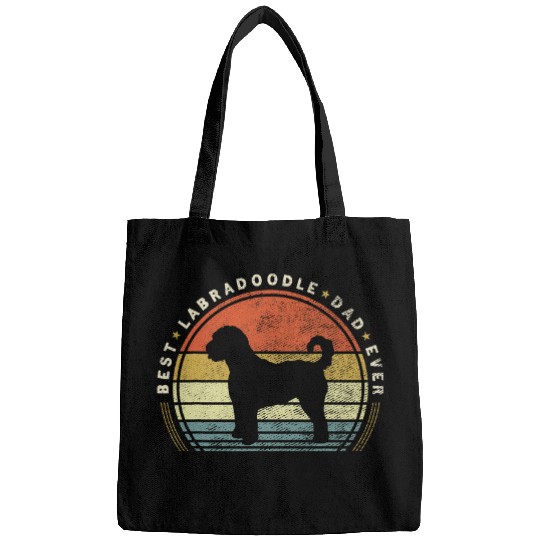 Retro vintages bests Labradoodle Dad Ever Father Day Bags